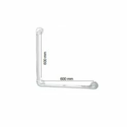 AKW 1400 Series 90 Degree Angled Grab Rail 600mm Length White