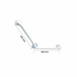 AKW 1400 Series 135 Degree Angled Grab Rail 450mm Length White