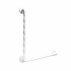 AKW 1600 Series 90 Degree Angled Grab Rail 600mm Length X 32mm Diameter White