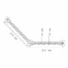 AKW 1600 Series 135 Degree Angled Grab Rail 450mm Length X 32mm Diameter White 2 AKW 1600 Series 135 Degree Angled Grab Rail 450mm Length X 32mm Diameter White -HEATANDPLUMB Sales akw 1600 series grab rail 01640wh