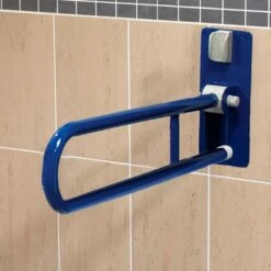 AKW 1800 Series Folding Support Grab Rail 765mm Length Blue