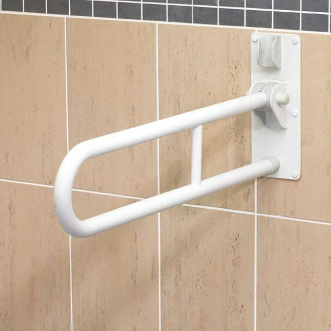 AKW 1800 Series Folding Support Grab Rail 765mm Length White 3 AKW 1800 Series Folding Support Grab Rail 765mm Length White