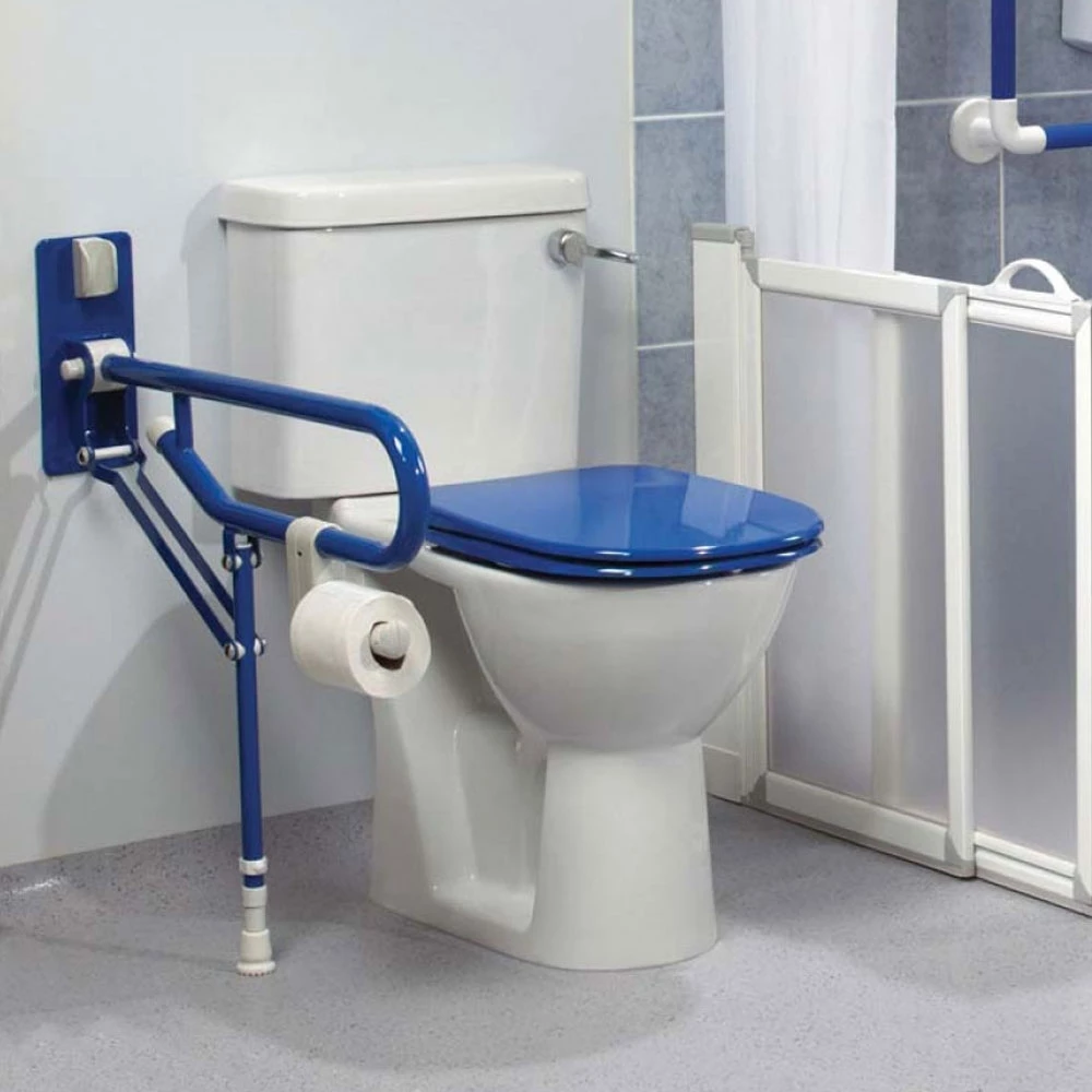 AKW 1800 Series Support Leg Folding Grab Rail 765mm Length Blue 4 AKW 1800 Series Support Leg Folding Grab Rail 765mm Length Blue - Image 2