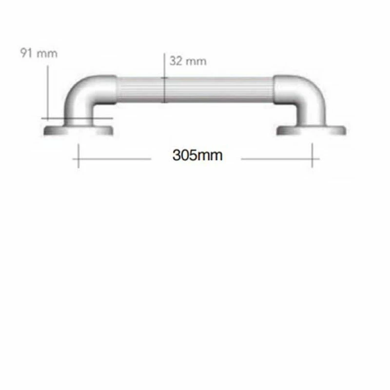 AKW 1900 Series Straight Grab Rail 305mm Length Blue 3 AKW 1900 Series Straight Grab Rail 305mm Length Blue