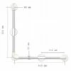 AKW 1900 Series 90 Degree Angled Grab Rail 610mm Length White -HEATANDPLUMB Sales akw 1900 series grab rail 01925wh