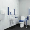 AKW Close Coupled Doc M Pack Disabled Toilet Fluted Blue - 5 X Grab Rails 2 AKW Close Coupled Doc M Pack Disabled Toilet Fluted Blue - 5 X Grab Rails -HEATANDPLUMB Sales akw doc m pack 28310fbu