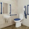 AKW Standard Doc M Pack With Close Coupled Disabled Toilet And TMV3 Mixer Tap - Fluted Dark Blue 2 AKW Standard Doc M Pack With Close Coupled Disabled Toilet And TMV3 Mixer Tap - Fluted Dark Blue -HEATANDPLUMB Sales akw doc m pack 28314fdb 2