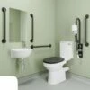 AKW Standard Close Coupled Doc M Pack Disabled Toilet With - Stainless White 1 AKW Standard Close Coupled Doc M Pack Disabled Toilet With - Stainless White -HEATANDPLUMB Sales akw doc m pack 28314swh 2