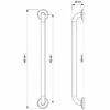 AKW Epoxy Coated Stainless Steel Grab Rail 600mm Length - White 1 AKW Epoxy Coated Stainless Steel Grab Rail 600mm Length - White -HEATANDPLUMB Sales akw epoxy grab rail 01242wh 2
