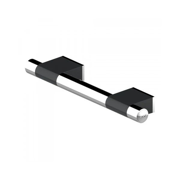 AKW Onyx Duo Straight Grab Rail 300mm Length - Black/Chrome 3 AKW Onyx Duo Straight Grab Rail 300mm Length - Black/Chrome
