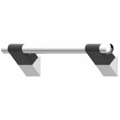 AKW Onyx 45 Duo Straight Grab Rail 600mm Length - Black/Chrome