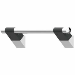 AKW Onyx 45 Duo Straight Grab Rail 450mm Length - Black/Chrome