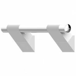 AKW Onyx 45 Duo Straight Grab Rail 300mm Length - White/Chrome