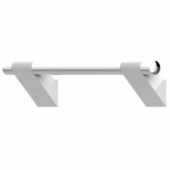 AKW Onyx 45 Duo Straight Grab Rail 450mm Length - White/Chrome