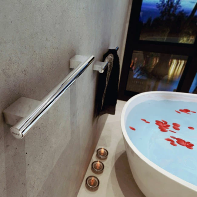 AKW Onyx Straight Grab Rail 600mm Length - Chrome 4 AKW Onyx Straight Grab Rail 600mm Length - Chrome - Image 2