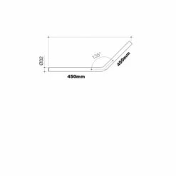 AKW Onyx 135 Degree Angled Grab Rail 450mm X 450mm - Chrome