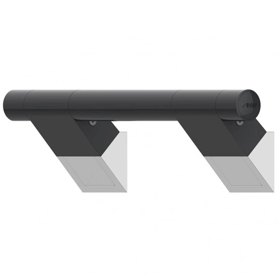 AKW Onyx 45 Straight Grab Rail 300mm Length - Black 4 AKW Onyx 45 Straight Grab Rail 300mm Length - Black - Image 2