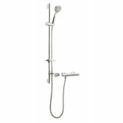 AKW Vettora Thermostatic Bar Mixer Valve With Shower Kit - Chrome