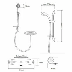 Aqualisa Aquarian Thermo Bar Mixer Shower With Shower Kit 12 Aqualisa Aquarian Thermo Bar Mixer Shower With Shower Kit -HEATANDPLUMB Sales aqualisa aquarian complete mixer shower e99 01t 99 40 01 5