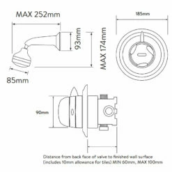 Aqualisa Aquavalve 609 Sequential Concealed Mixer Shower With Fixed Head