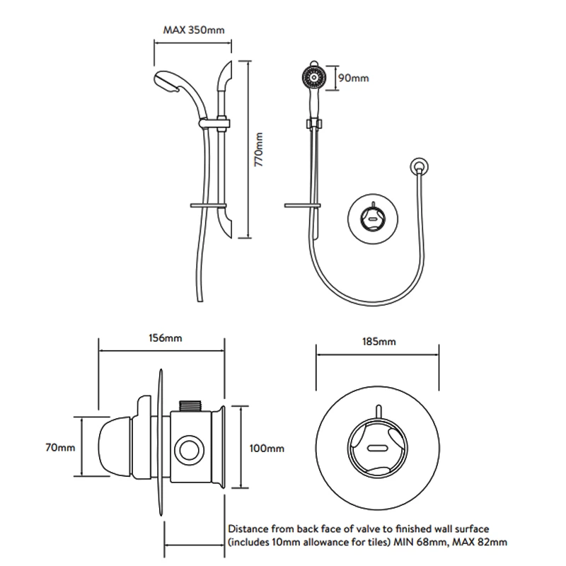 Aqualisa Aquavalve 700 Dual Concealed Mixer Shower With Shower Kit 4 Aqualisa Aquavalve 700 Dual Concealed Mixer Shower With Shower Kit - Image 2