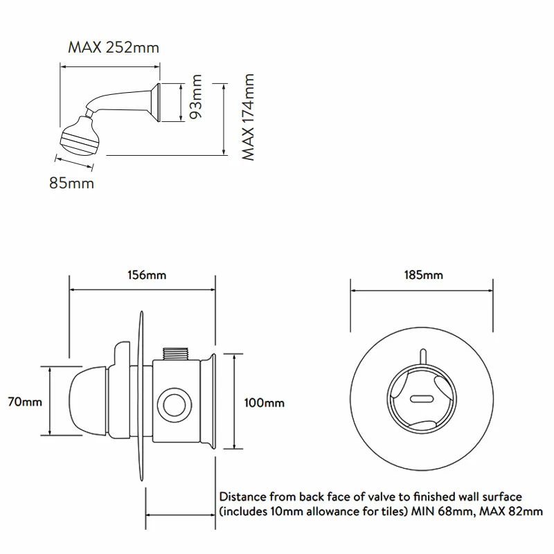Aqualisa Aquavalve 700 Dual Concealed Mixer Shower With Fixed Head 5 Aqualisa Aquavalve 700 Dual Concealed Mixer Shower With Fixed Head - Image 3