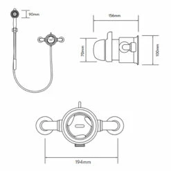 Aqualisa Aquavalve 700 Dual Exposed Mixer Shower With Shower Kit -HEATANDPLUMB Sales aqualisa aquavalve 700 complete mixer shower 700 51 01 99 40 01 2 1