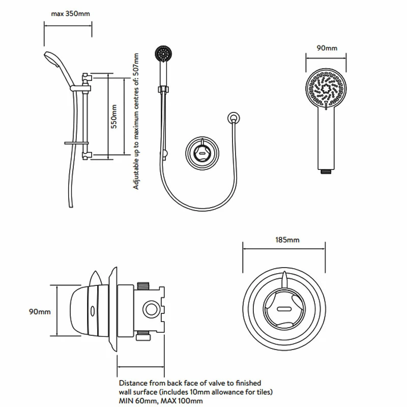 Aqualisa Colt Sequential Concealed Mixer Shower With Shower Kit 6 Aqualisa Colt Sequential Concealed Mixer Shower With Shower Kit - Image 4