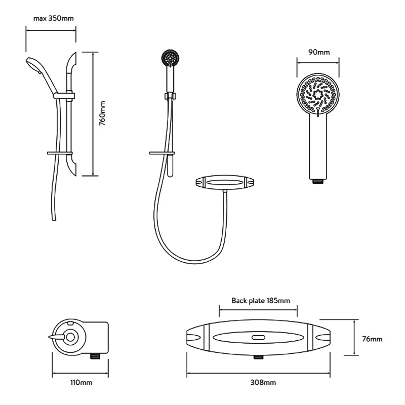 Aqualisa Colt Sequential Bar Mixer Shower With Shower Kit 6 Aqualisa Colt Sequential Bar Mixer Shower With Shower Kit - Image 4
