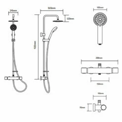 Aqualisa Midas 110 Bar Mixer Shower And Kit With Adjustable Head And Fixed Drencher 11 Aqualisa Midas 110 Bar Mixer Shower And Kit With Adjustable Head And Fixed Drencher -HEATANDPLUMB Sales aqualisa midas 110 complete mixer shower md110sc 1