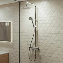 Aqualisa Midas 220 Bar Mixer Shower And Kit With Adjustable Head And Fixed Drencher -HEATANDPLUMB Sales aqualisa midas 220 complete mixer shower md220sc 4