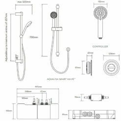 Aqualisa Quartz Classic Gravity Pumped Smart Digital Concealed Shower With Adjustable Head - Chrome 8 Aqualisa Quartz Classic Gravity Pumped Smart Digital Concealed Shower With Adjustable Head - Chrome -HEATANDPLUMB Sales aqualisa quartz classic complete mixer shower qzd a2 bv 20 2