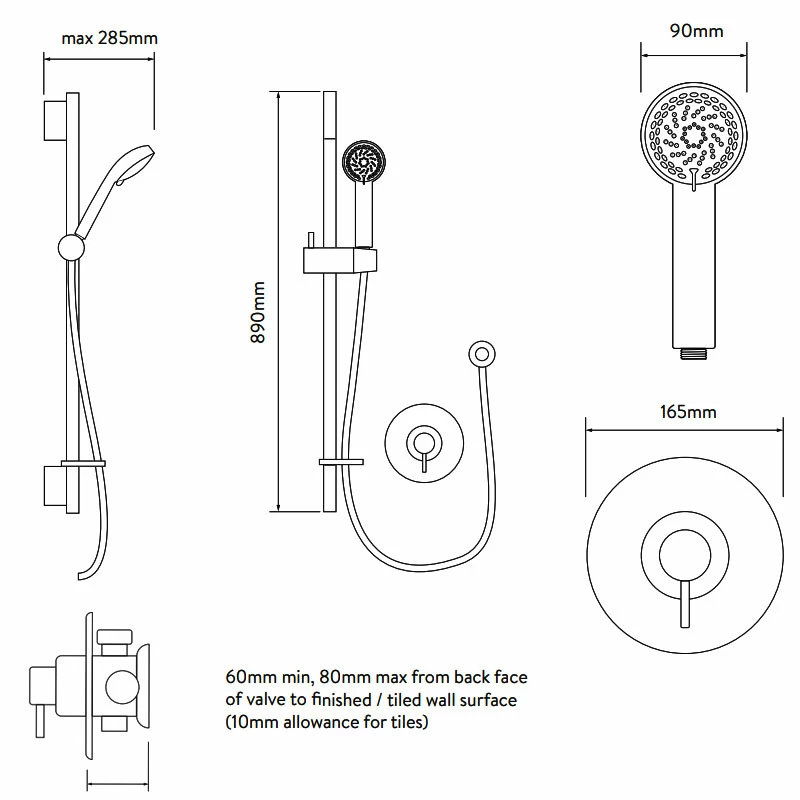 Aqualisa Siren Sequential Concealed Mixer Shower With Shower Kit 7 Aqualisa Siren Sequential Concealed Mixer Shower With Shower Kit - Image 5