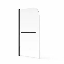 Aqualux Radius Round Top Hinged Bath Screen With Towel Rail 1500mm X 900mm 6mm Glass - Matt Black 13 Aqualux Radius Round Top Hinged Bath Screen With Towel Rail 1500mm X 900mm 6mm Glass - Matt Black -HEATANDPLUMB Sales aqualux radius bath screen 8162055 4