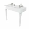 Burlington Arcade Double Basin 1200mm Wide With Ceramic Console Legs - 3 Tap Hole -HEATANDPLUMB Sales arcade bathrooms traditional basin arc12003th arc2