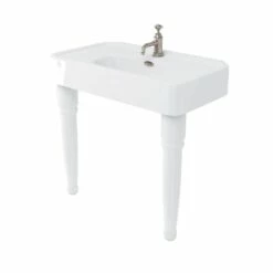 Burlington Arcade Basin 900mm Wide With Ceramic Console Legs - 1 Tap Hole