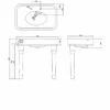 Burlington Arcade Basin 900mm Wide With Ceramic Console Legs - 2 Tap Hole 2 Burlington Arcade Basin 900mm Wide With Ceramic Console Legs - 2 Tap Hole -HEATANDPLUMB Sales arcade bathrooms traditional basin arc9002th arc2 1