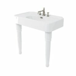 Burlington Arcade Basin 900mm Wide With Ceramic Console Legs - 3 Tap Hole