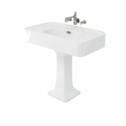Burlington Arcade Basin 900mm Wide With Full Pedestal - 0 Tap Hole