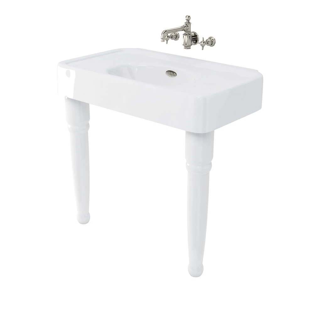 Burlington Arcade Basin 900mm Wide With Ceramic Console Legs - 0 Tap Hole 5 Burlington Arcade Basin 900mm Wide With Ceramic Console Legs - 0 Tap Hole - Image 3