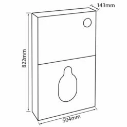 Arley Cyclone Back To Wall WC Unit 500mm Wide - Black