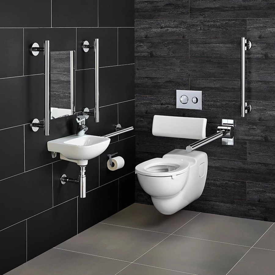 Armitage Shanks Contour 21 Doc M Wall Hung Pack With Chrome Rails - Left Handed 4 Armitage Shanks Contour 21 Doc M Wall Hung Pack With Chrome Rails - Left Handed - Image 2