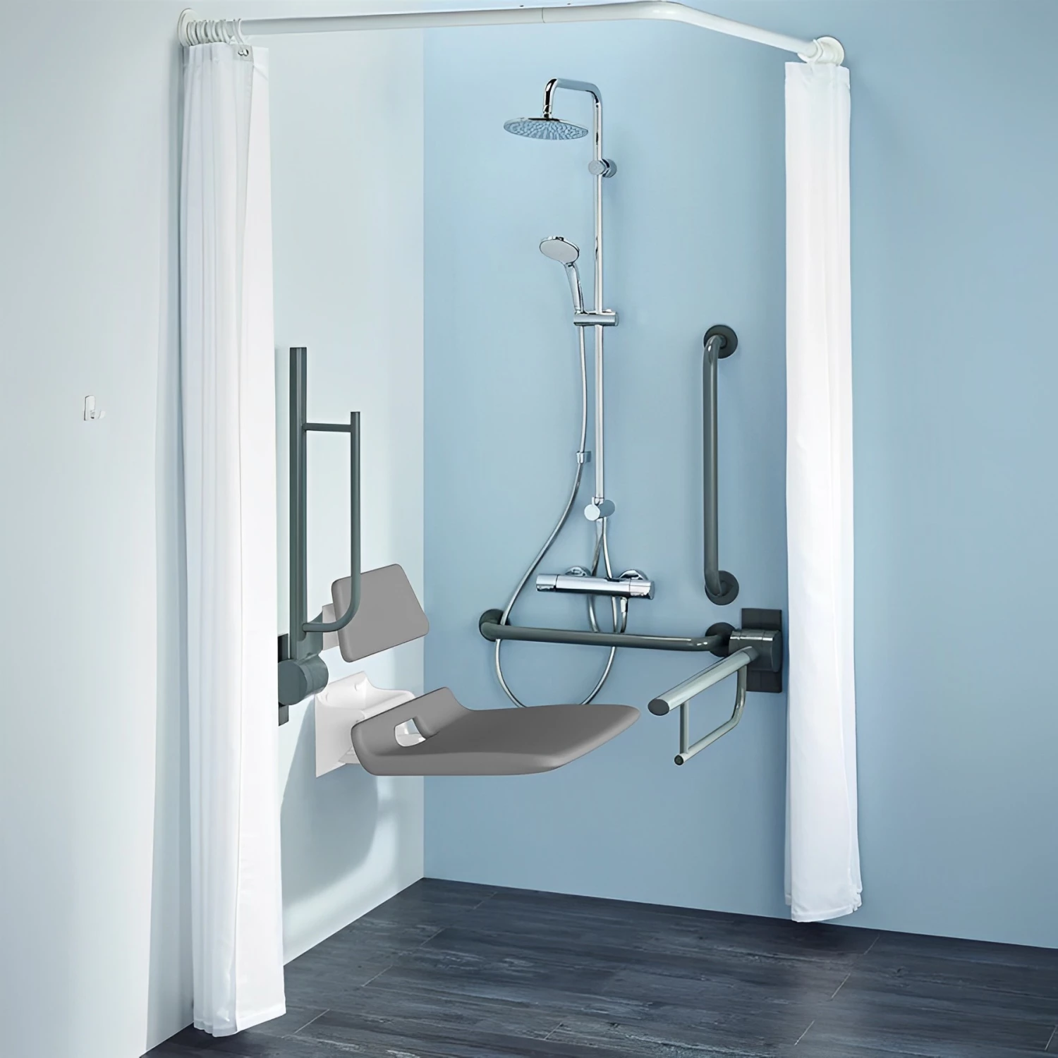 Armitage Shanks Contour 21 Doc M Pack With TMV3 Exposed Shower Valve And Dual Shower Kit - Grey Rails 4 Armitage Shanks Contour 21 Doc M Pack With TMV3 Exposed Shower Valve And Dual Shower Kit - Grey Rails - Image 2