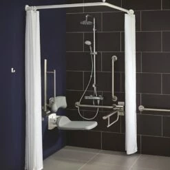 Armitage Shanks Contour 21 Doc M Pack With TMV3 Exposed Shower Valve And Dual Shower Kit - Stainless Steel Rails
