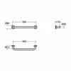 Armitage Shanks Contour 21 Straight Grab Rail 600mm Length - Grey