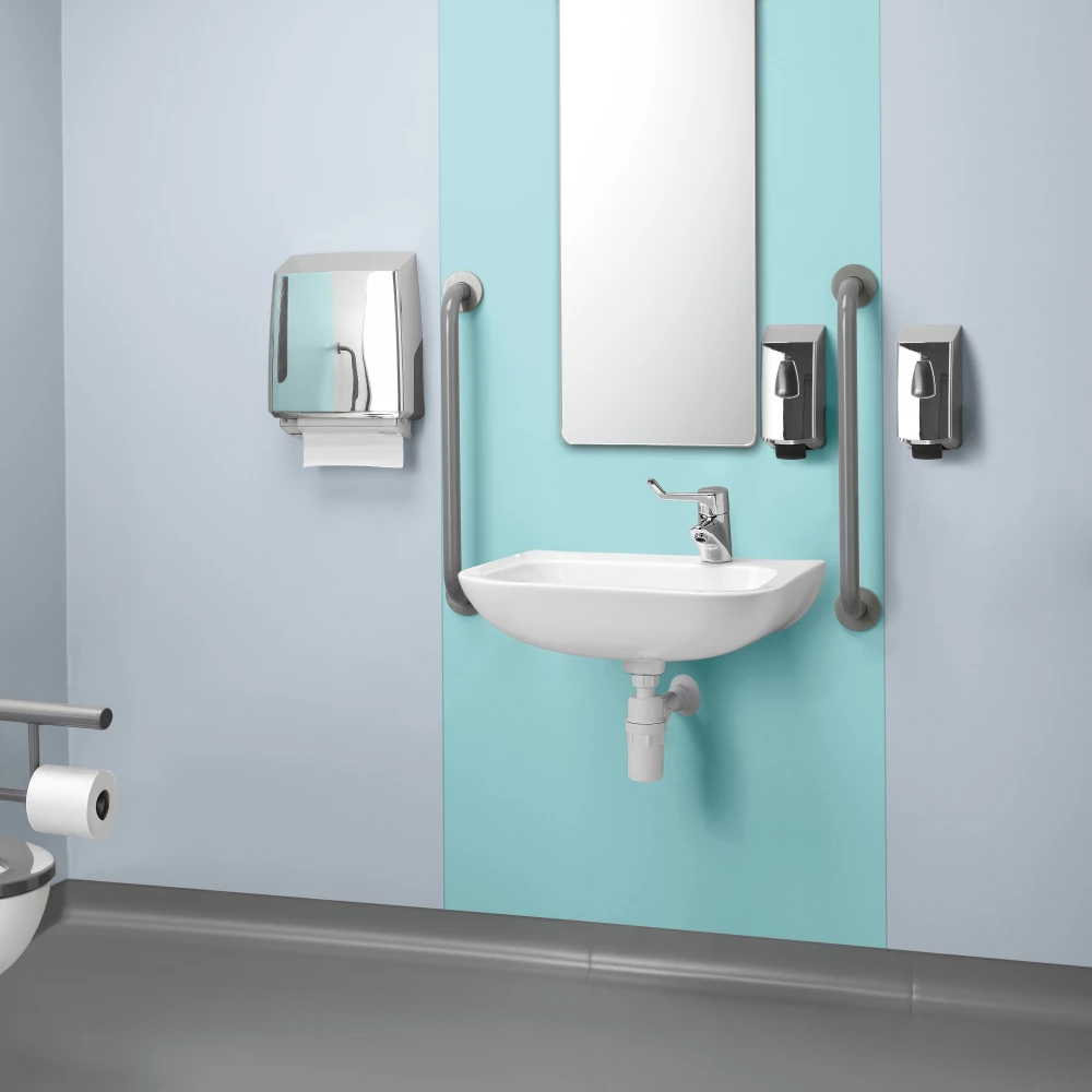 Armitage Shanks Contour 21 Straight Grab Rail 600mm Length - Grey 5 Armitage Shanks Contour 21 Straight Grab Rail 600mm Length - Grey - Image 3