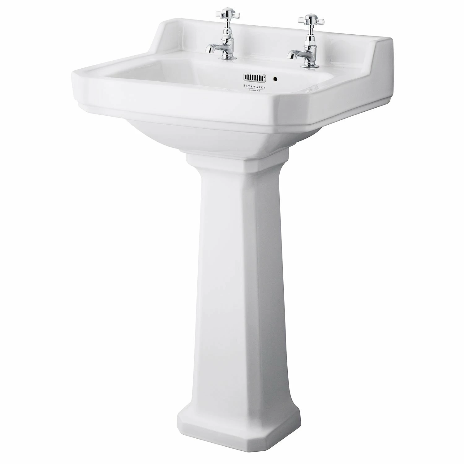 Bayswater Fitzroy Basin With Full Pedestal 560mm Wide 2 Tap Hole 4 Bayswater Fitzroy Basin With Full Pedestal 560mm Wide 2 Tap Hole - Image 2