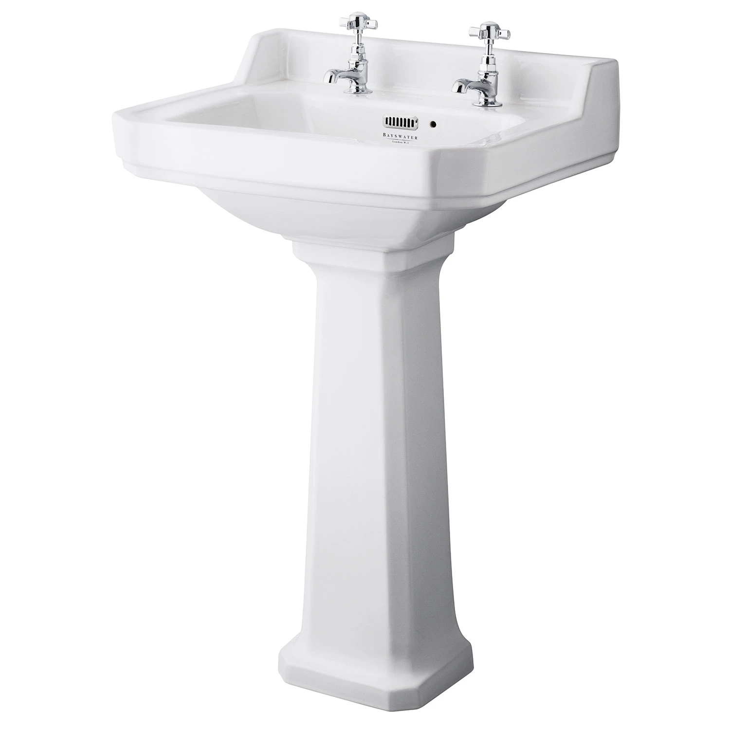 Bayswater Fitzroy Basin With Large Full Pedestal 560mm Wide 2 Tap Hole 4 Bayswater Fitzroy Basin With Large Full Pedestal 560mm Wide 2 Tap Hole - Image 2
