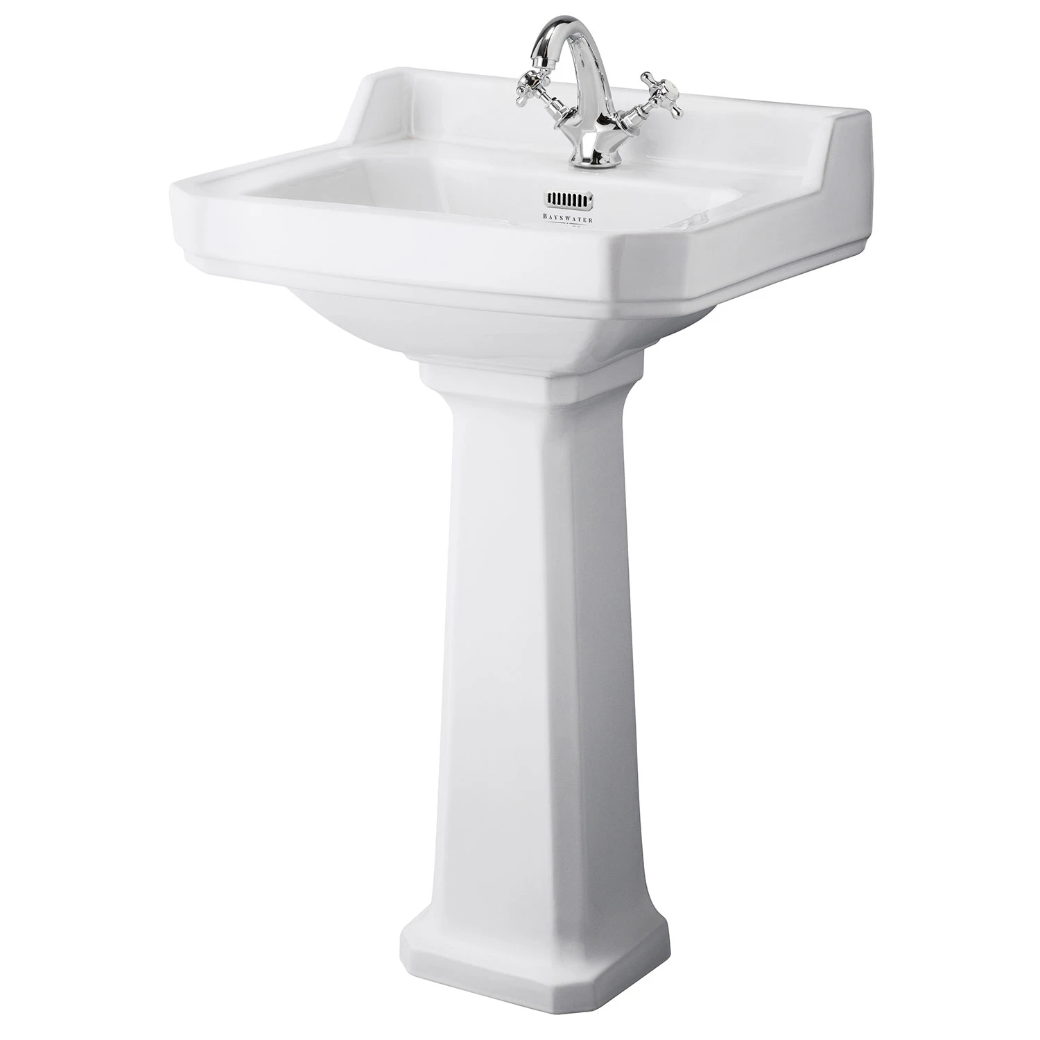Bayswater Fitzroy Basin With Large Full Pedestal 560mm Wide 1 Tap Hole 5 Bayswater Fitzroy Basin With Large Full Pedestal 560mm Wide 1 Tap Hole - Image 3