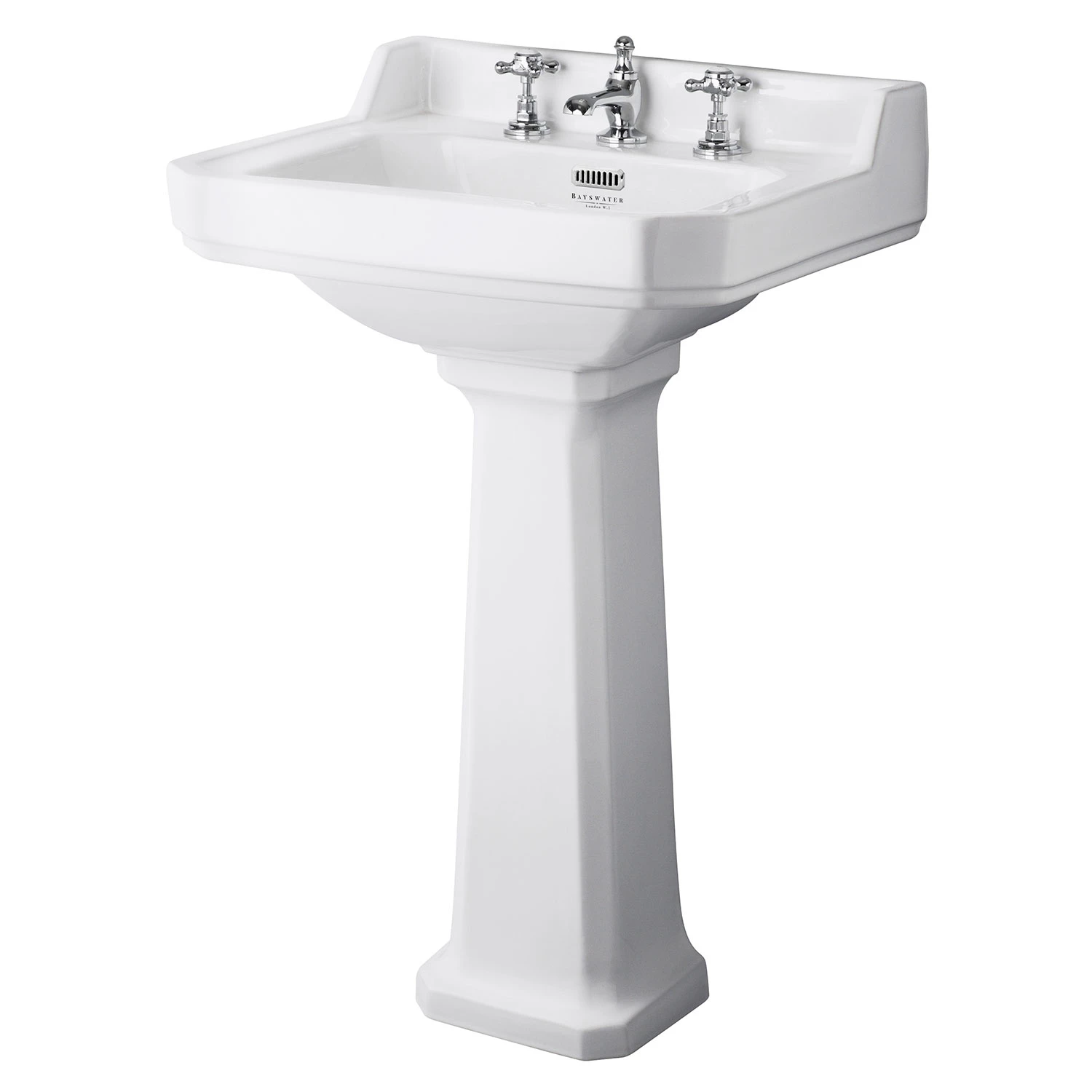 Bayswater Fitzroy Basin With Large Full Pedestal 560mm Wide 3 Tap Hole 6 Bayswater Fitzroy Basin With Large Full Pedestal 560mm Wide 3 Tap Hole - Image 4